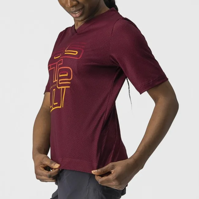 Jersey Castelli Trail Tech W, de dama, Visiniu, XS