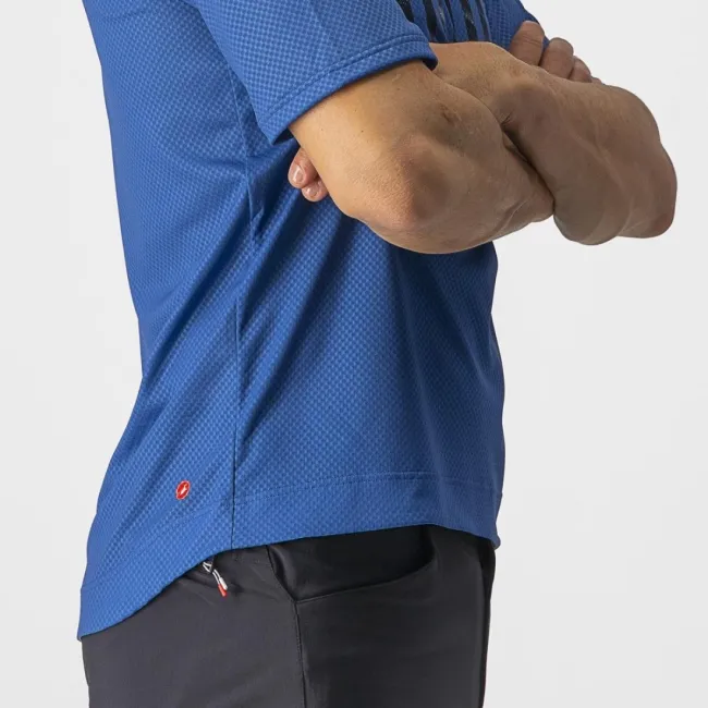 Jersey cu maneca lunga Castelli Trail Tech LS Tee, Albastru/Negru, XXL