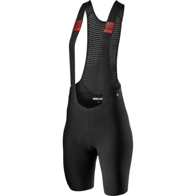 Pantaloni scurti cu bretele Castelli Premio Black W, de dama, Negru, L