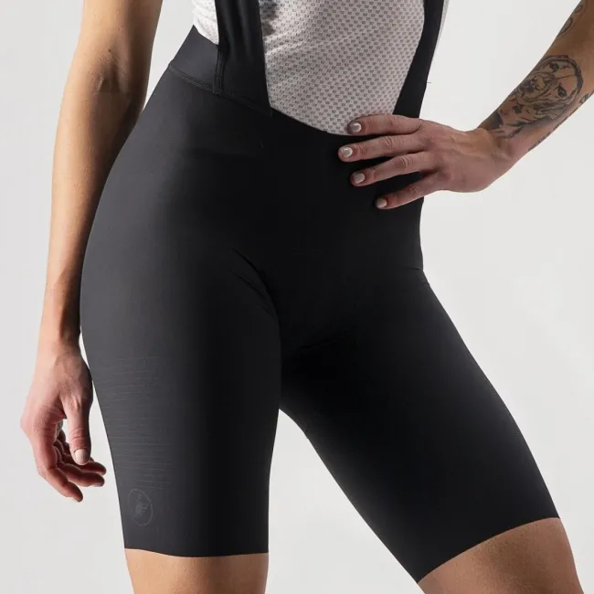 Pantaloni scurti cu bretele Castelli Premio Black W, de dama, Negru, L