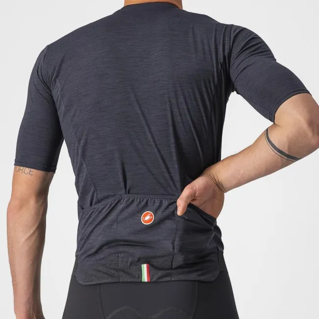 Tricou cu maneca scurta Castelli Essenza, Negru, L