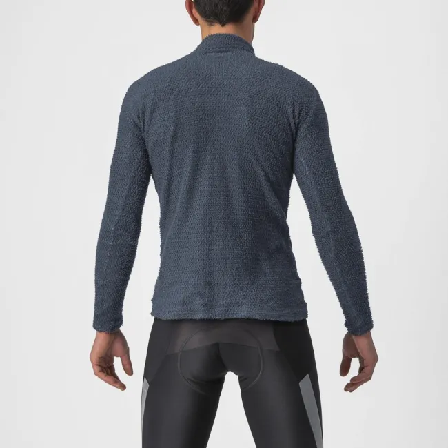 Tricou cu maneca lunga Castelli Cold Day 2nd Layer Bleumarin M