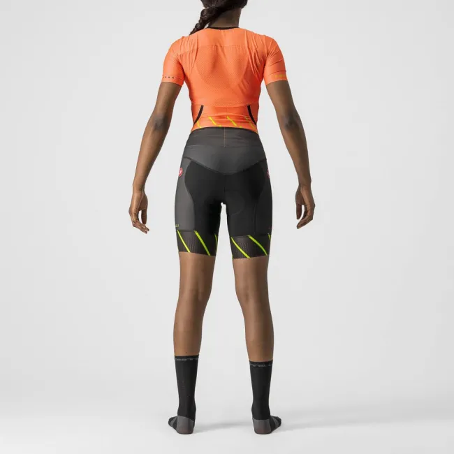 Costum de triatlon cu maneca scurta Castelli Free Sanremo W SS de dama Portocaliu/Negru XS