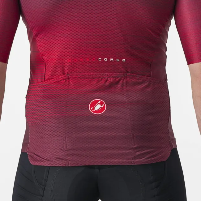 Tricou cu maneca scurta Castelli Aero Race 6.0 Visiniu XXL