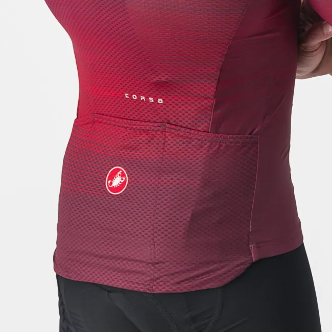 Tricou cu maneca scurta Castelli Aero Race 6.0 Visiniu XXL