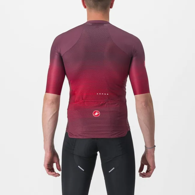 Tricou cu maneca scurta Castelli Aero Race 6.0 Visiniu XXL