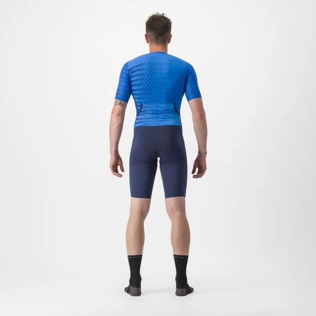 Costum de triatlon cu maneca scurta Castelli PR 2 Speed Suit Albastru/Bleumarin L