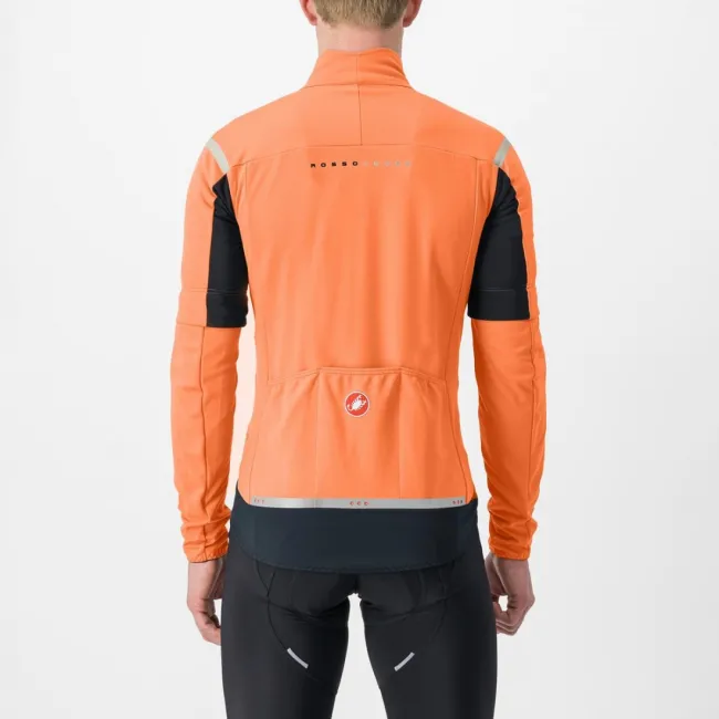 Jacheta cu maneci detasabile Castelli Perfetto RoS 2 Convertible Red Orange/ Dark Gray XXXL