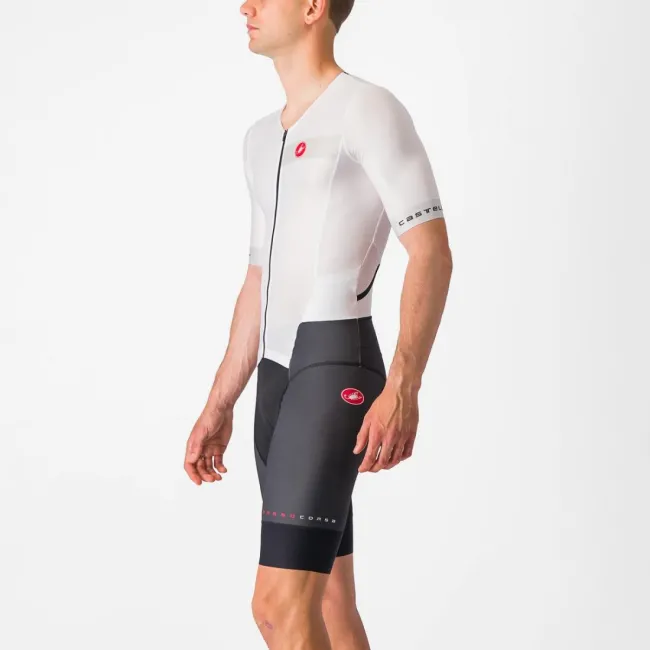 Costum de triatlon cu maneca scurta Castelli Free Sanremo SS Alb/Negru XXXL