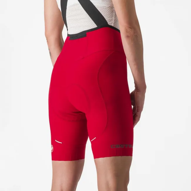 Pantaloni scurti cu bretele Castelli Espresso W DT de dama Rosu XS