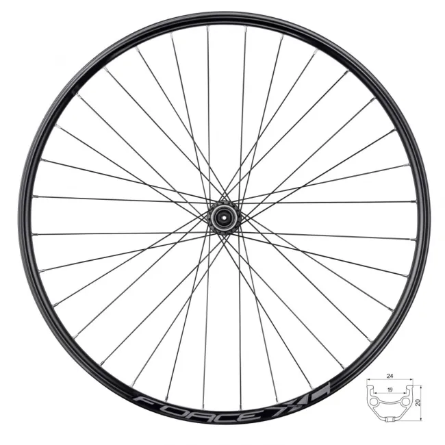 Roata fata 28/29 Force XC Disc 622x19 centerlock neagra