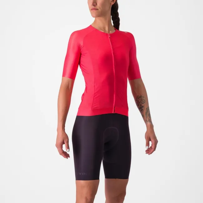 Tricou cu maneca scurta Castelli Aero PRO 7.0 W de dama Rosu S