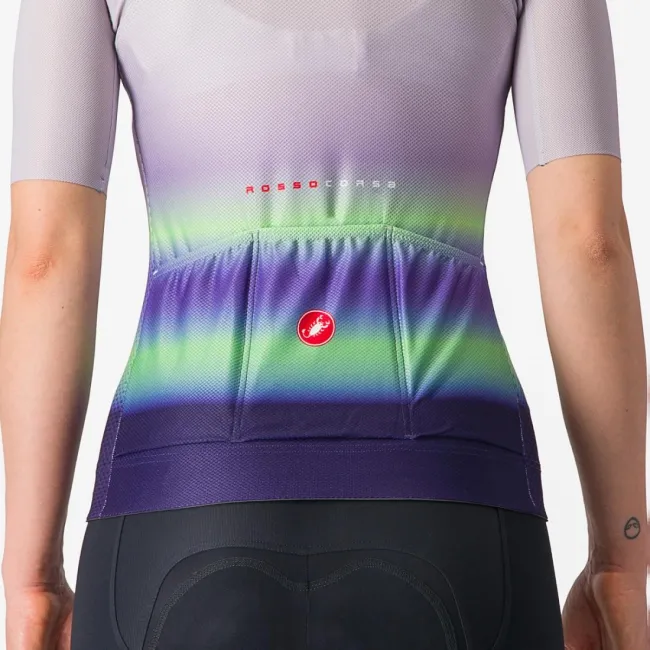 Tricou cu maneca scurta Castelli Climbers 4.0 W de dama Violet/Vernil/Mov S