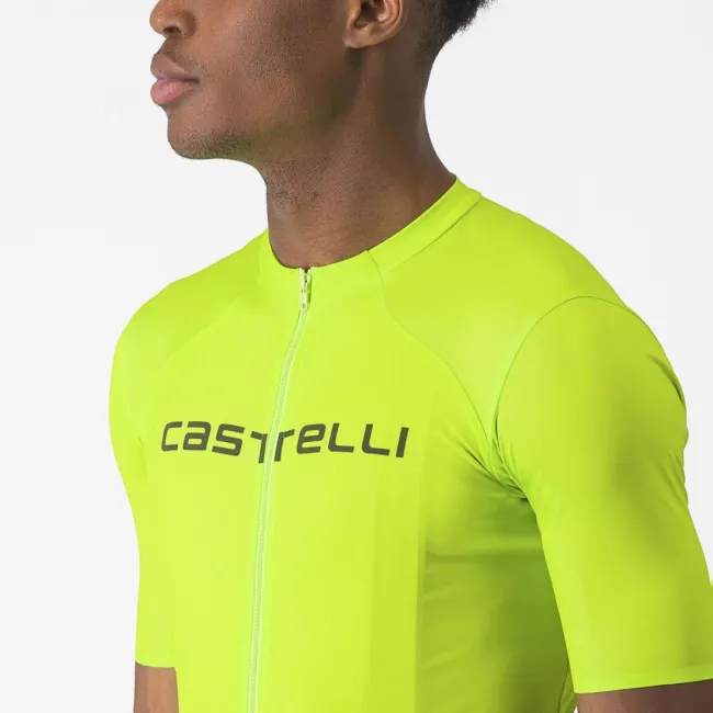 Tricou cu maneca scurta Castelli Elements Galben Fluo M