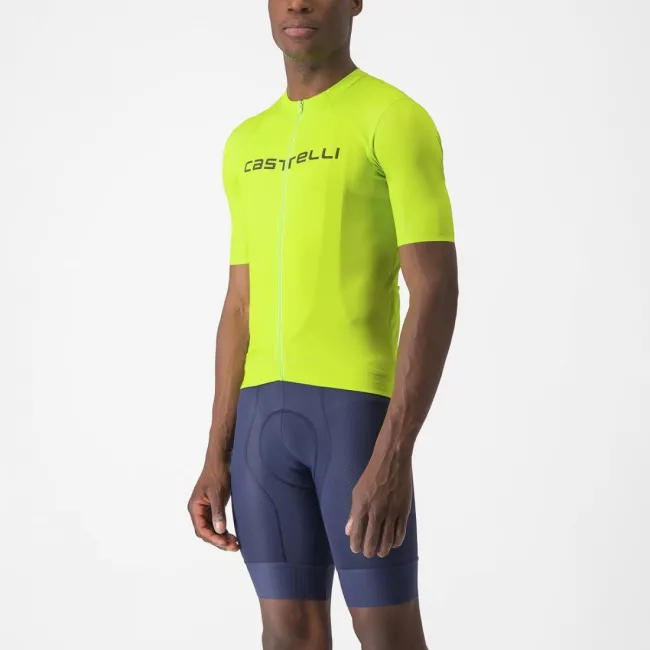 Tricou cu maneca scurta Castelli Elements Galben Fluo M