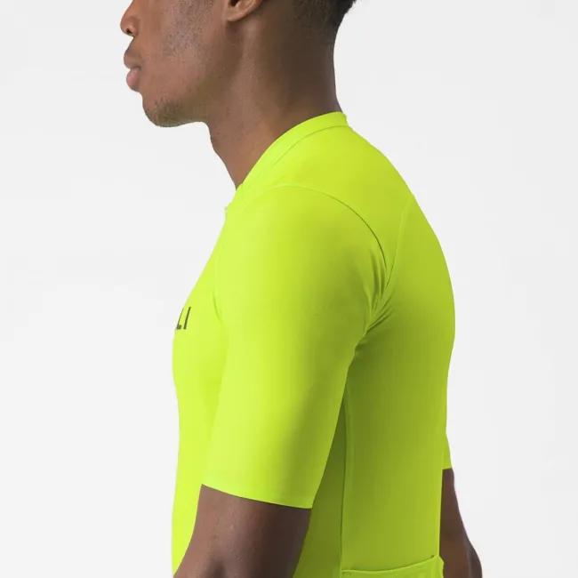 Tricou cu maneca scurta Castelli Elements Galben Fluo XL