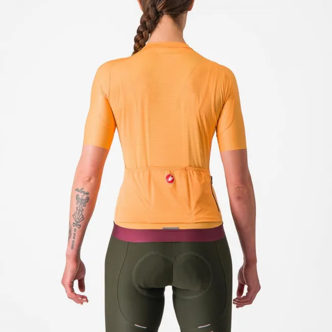 Tricou cu maneca scurta Castelli Espresso W de dama Portocaliu/Visiniu XS