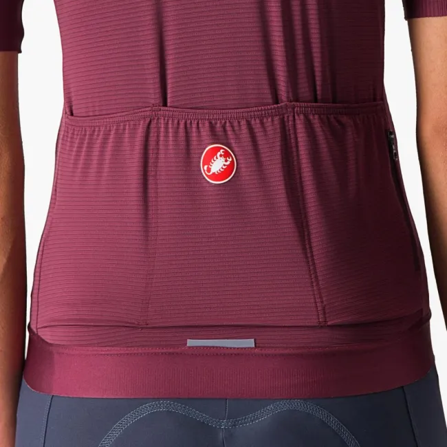 Tricou cu maneca scurta Castelli Espresso W de dama Visiniu M