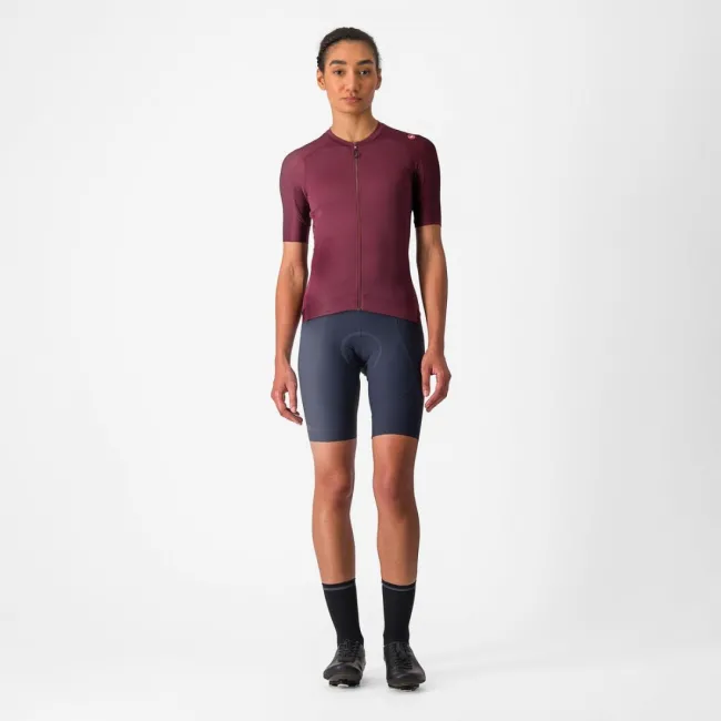 Tricou cu maneca scurta Castelli Espresso W de dama Visiniu XS