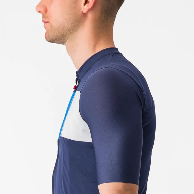 Tricou cu maneca scurta Castelli Prologo 7 Indigo/Albastru/Gri M