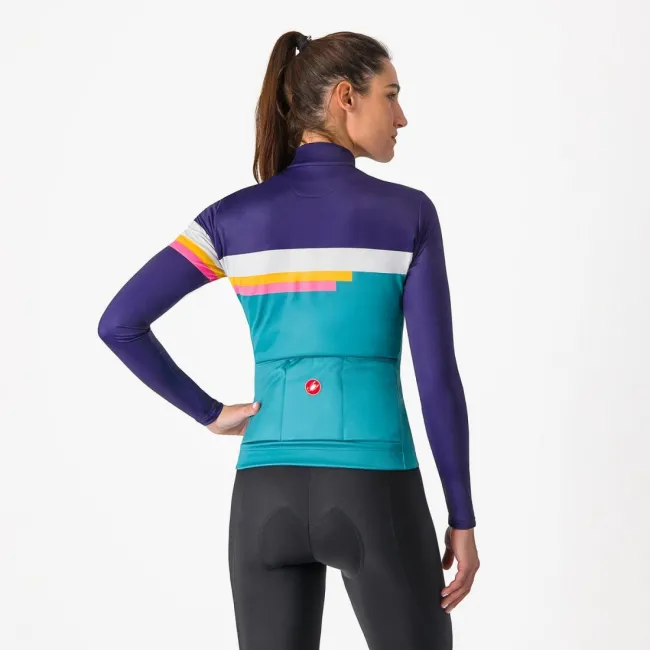 Tricou cu maneca lunga Castelli Tornare de dama Mov/Bleu L