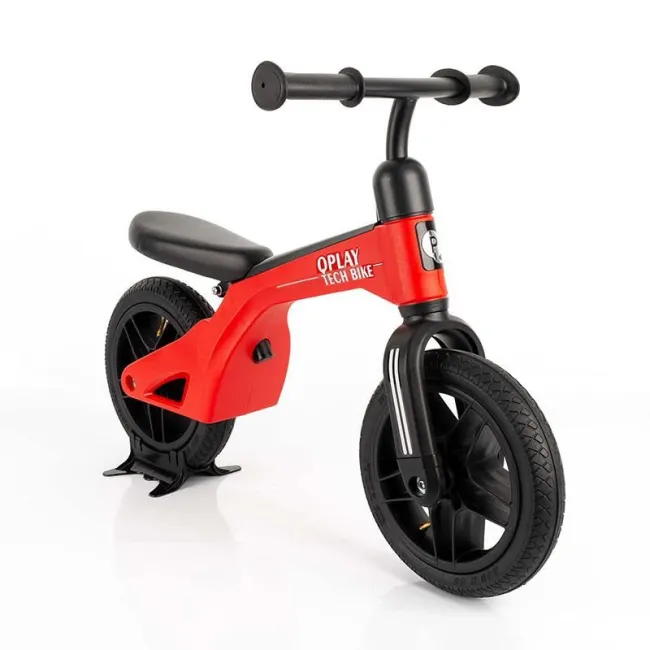 Bicicleta Copii QPlay Tech - 10 Inch, Rosu