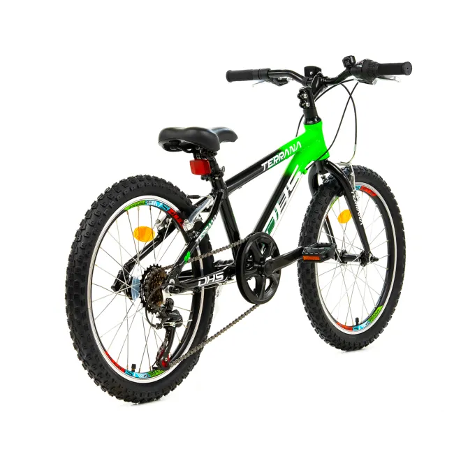 Bicicleta Copii Dhs Terrana 2023 - 20 Inch, Negru/Verde