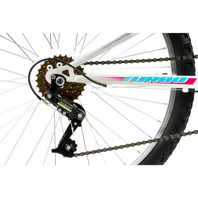 Bicicleta Copii DHS Turbo - 24 Inch, Alb