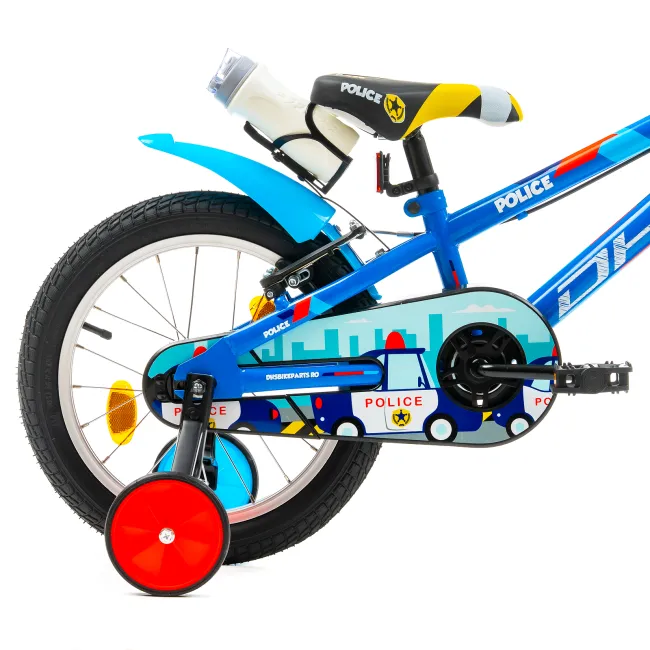 Bicicleta Copii DHS Police - 16 Inch, Albastru