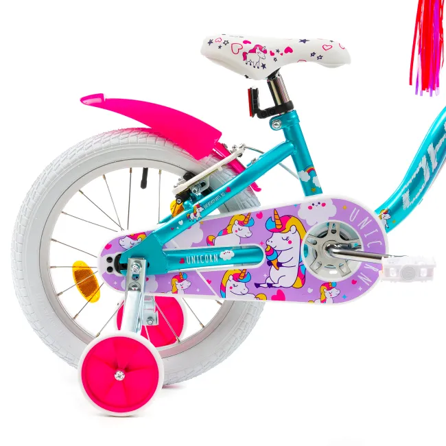Bicicleta Copii DHS Unicorn - 16 Inch, Albastru
