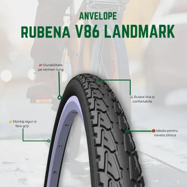 Anvelopa Bicicleta Rubena 700 x 38C 40-622 V86 LANDMARK