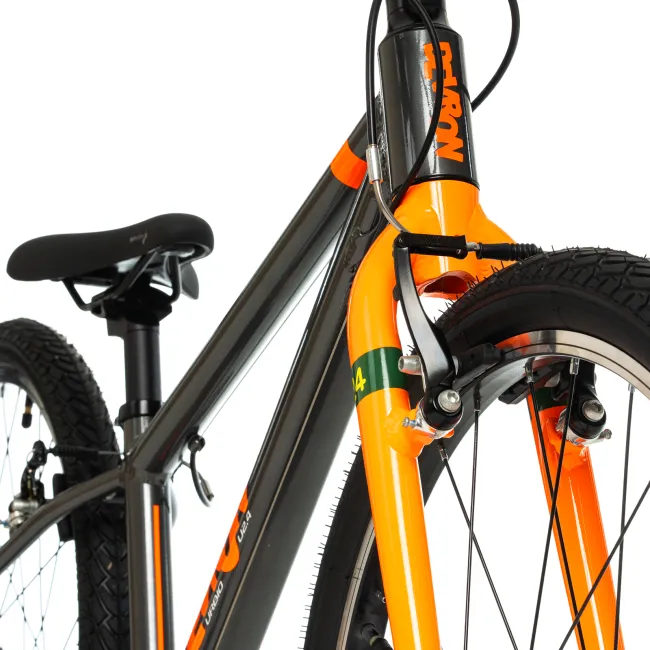 Bicicleta Copii Devron Urbio U2.4 Super Light - 24 Inch, Gri-Portocaliu