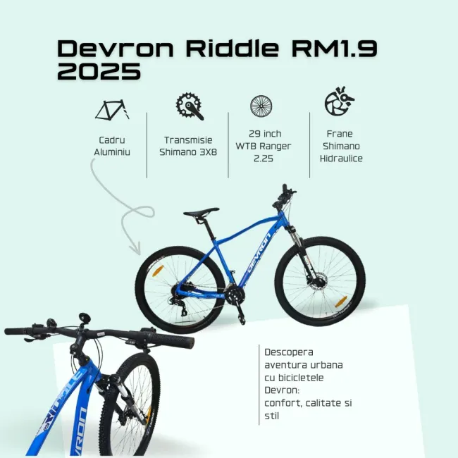 Bicicleta Mtb Devron Riddle RM1.9 2025 - 29 Inch, M, Albastru