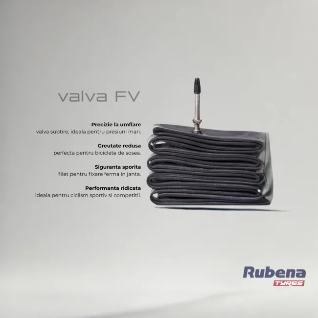 Camera Bicicleta Rubena FV47 - 28/29 x 1.75 - 2.45 INCH