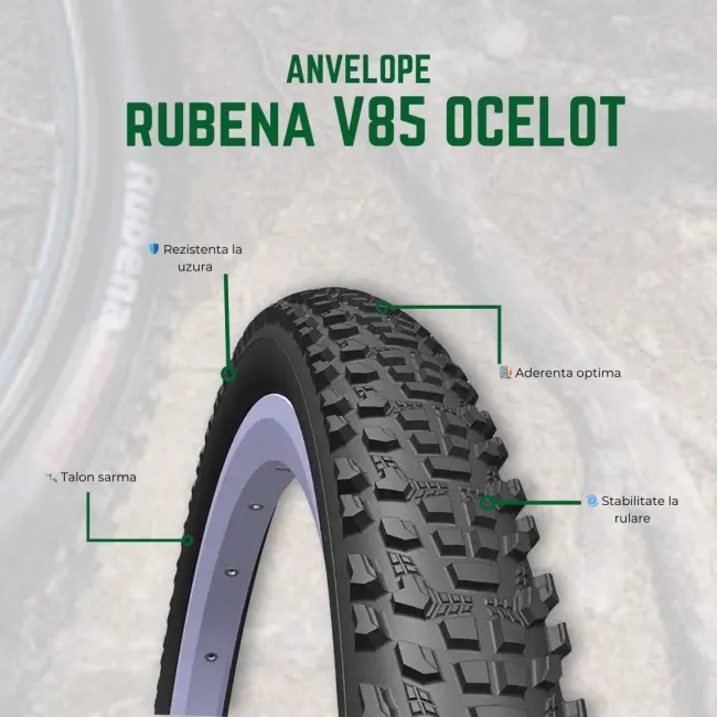 Anvelopa Bicicleta Rubena 26 x 2,10 54-559 V85 OCELOT