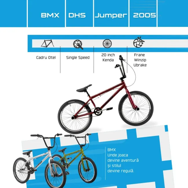 Bicicleta Copii Bmx Jumper 2005 - 20 Inch, Verde