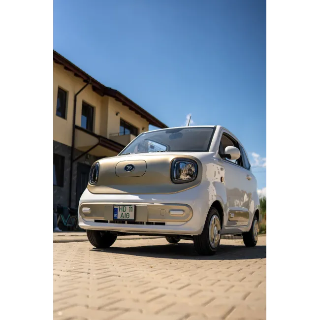 Masina electrica Aigo M1 urbana - autonomie 180 km, 4 locuri, permis B1, Alb Iasomie