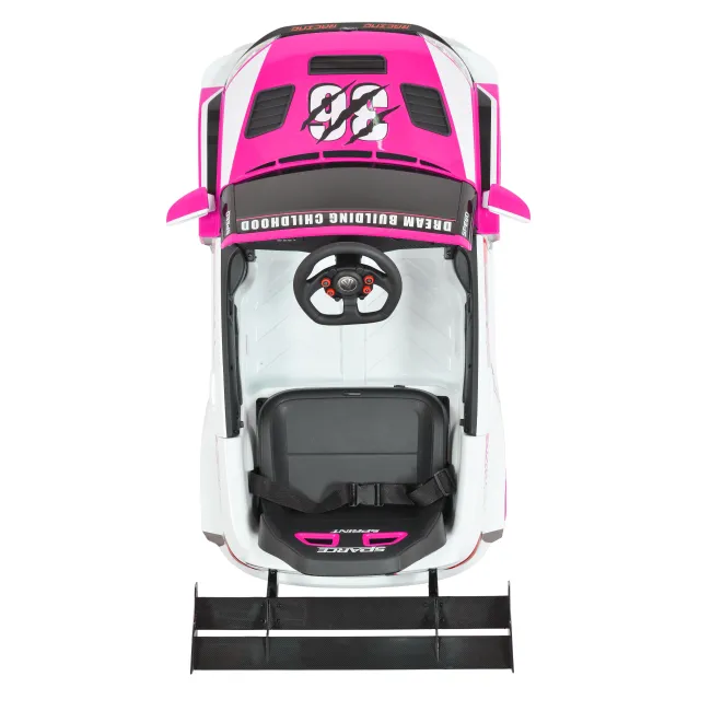 Masinuta electrica copii 3ani+ BO Super Drift, acumulator si telecomanda, 4X4, 12V MP3/USB, Moni, Roz-Alb