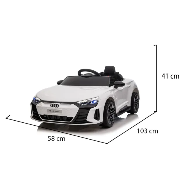 Masinuta electrica pentru copii Audi RS e‑tron, acumulatori si telecomanda, 12V MP3/USB si Bluetooth, Negru