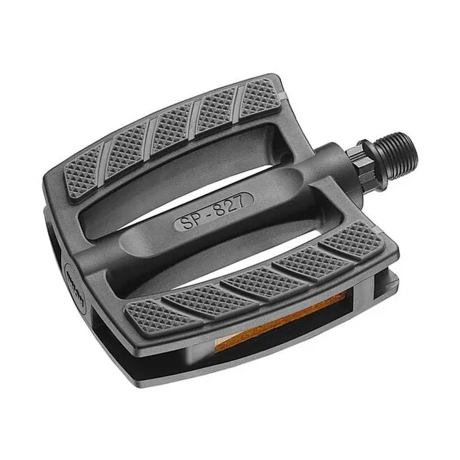 Pedale Marwi SP 827 PP, ax 9/16, cu reflectoare, TPR, negru/gri