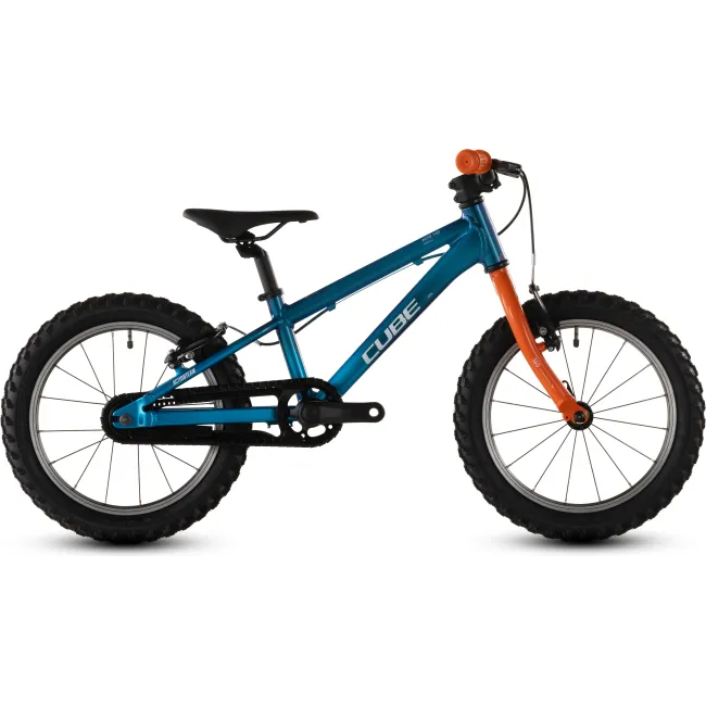 Bicicleta Copii Cube Acid 160 Actionteam 2026 - 16 inch, Albastru-Portocaliu