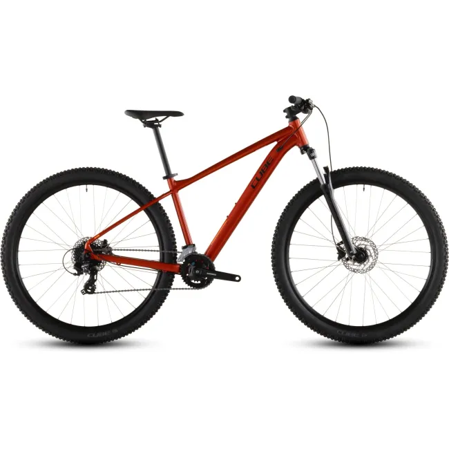 Bicicleta Mtb Cube Aim One Sundowner Black 2026 - 27.5 Inch, S, Rosu