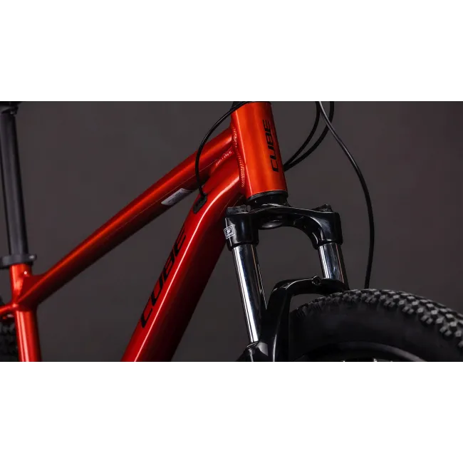 Bicicleta Mtb Cube Aim One Sundowner Black 2026 - 27.5 Inch, S, Rosu