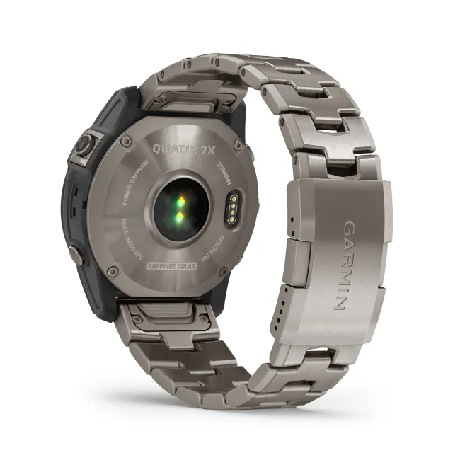 Garmin - quatix 7x Solar Titanium - ceas inteligent premium cu GPS cu functii avansate pentru sport si navigatie