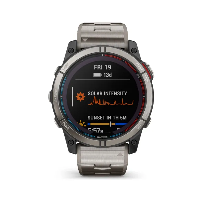 Garmin - quatix 7x Solar Titanium - ceas inteligent premium cu GPS cu functii avansate pentru sport si navigatie