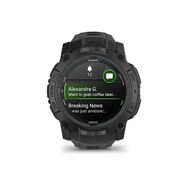 Garmin INSTINCT 3 - 50 mm AMOLED Tactical - negru - smartwatch robust cu GPS
