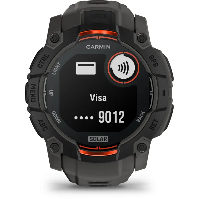 Garmin INSTINCT 3 - 50 mm Solar negru - smartwatch robust cu GPS