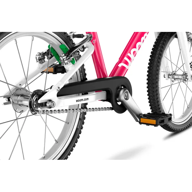 Bicicleta copii Woom 3 Automagic Go cu roti 16" roz Hot Pink