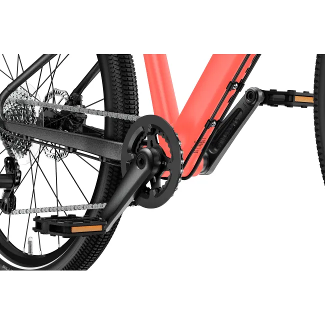 Bicicleta copii Woom 5 Explore cu roti 24" portocaliu Neon Coral