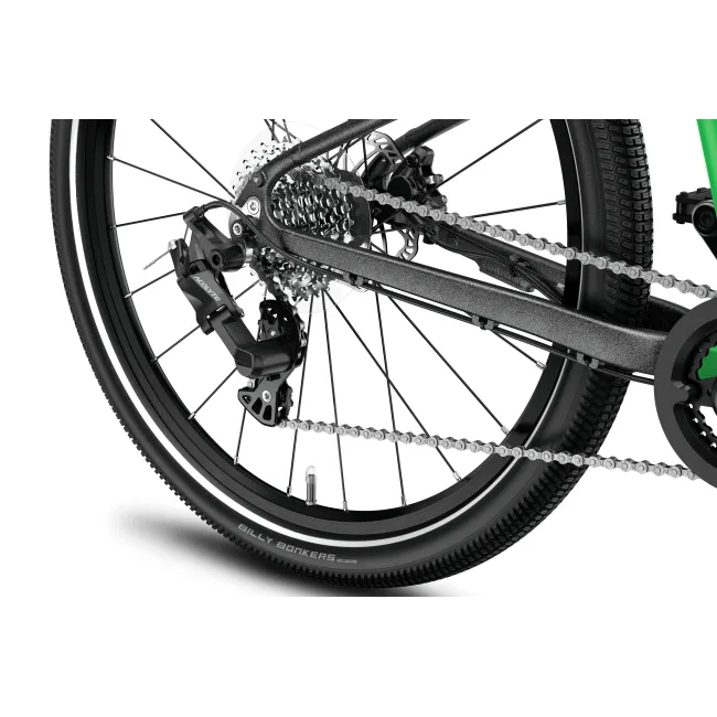 Bicicleta copii Woom 5 Explore cu roti 24" verde Jungle Green